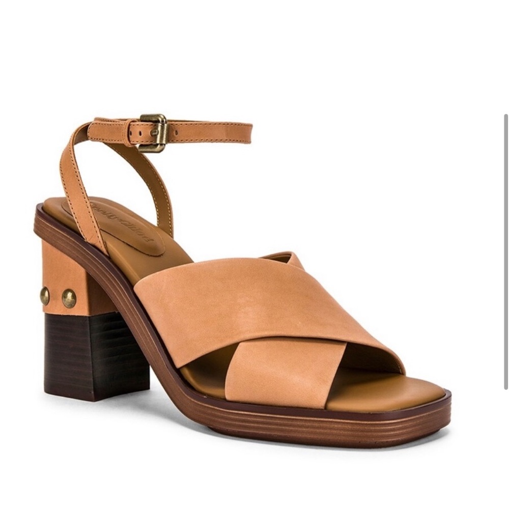 See By Chloe Haley Brown Leather Sandals - New!